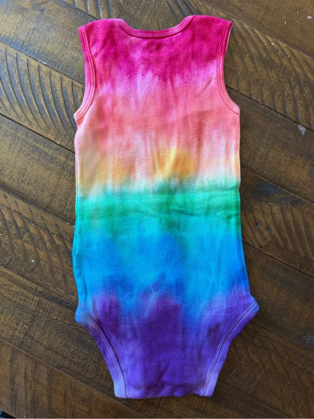 BRAND NEW Baby Rainbow Tie-Dye One-Piece Bodysuit - onesie 18 months MADE BY ME